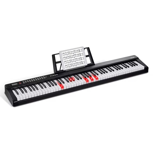 88-Key Digital Piano Keyboard Full Size Semi-Weighted Electric Portable Piano Model D0100HRSLAJ