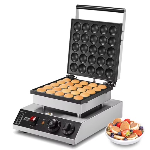 Mini Dutch Pancake Maker 25 Holes 43mm Commercial Electric Pancake Machine Adjustable Temperature Baking Equipment Model