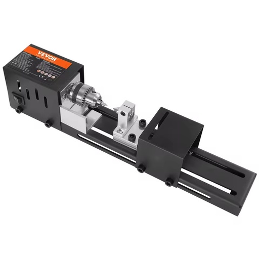 Mini Wood Lathe 7 Inch 24Vdc 96W 7 Speeds For Diy Woodworking Accessories Model