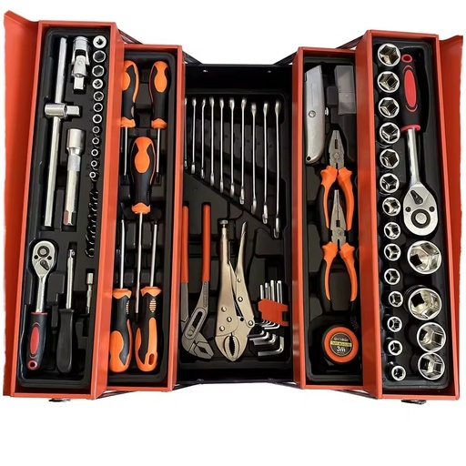 85pcs Carbon Steel Chrome-plated Mechanic Ratchet Wrench Combination Tool Box Set Bucket OEM Hand Tool Kit Cars Motorcycles
