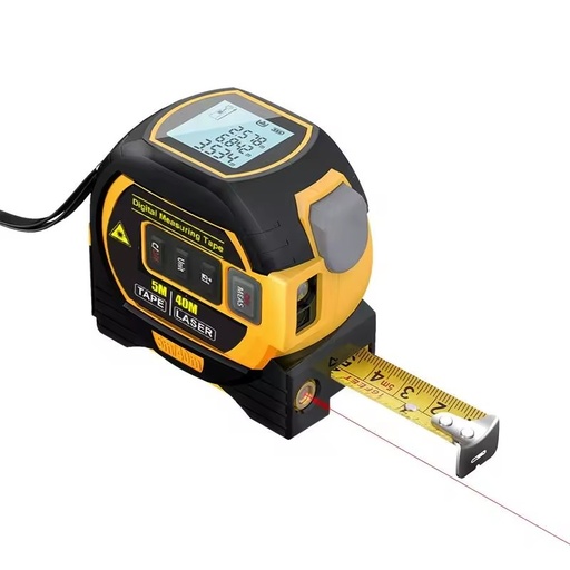 TEBAK 3-in-1 Digital Laser Spirit Level Bubble Stainless Steel Blade ABS Fiberglass Shell 40m Length 10mm Accuracy Measuring