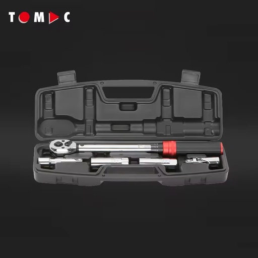 5-Piece Professional 3/8-inch 72-Tooth Adjustable Torque Wrench Kit, 10-60 Nm in BMC, with Socket Set for Automotive Use