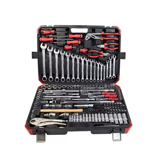 180 Pcs 1/2 3/8 1/4 Inch Drive Automotive Flexible Head Car Repair Mechanic Tool Ratchet Socket Spanner Set