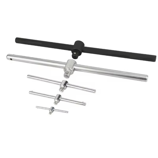 1/2" 3/4" 1" Black Phosphate Pneumatic Impact Rod Ratchet Torque Wrench Sliding T Bar Handle