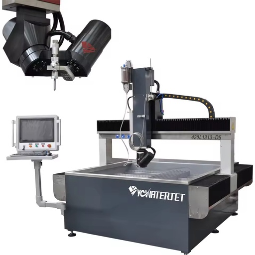 YCWJ CNC L2015 Tile Ceramic Cutting Water Jet Near Me 5axis 10 Degrees Compensated Cutting Machine