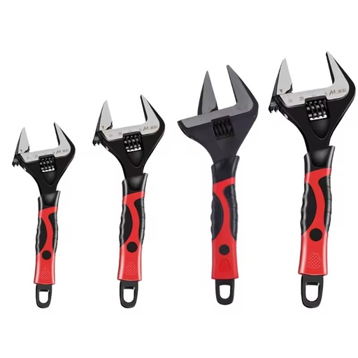 Meixiu 6 8 10 12 Inch Large Open Universal Spanner High Carbon Steel Adjustable Wrench OEM 35-57mm Jaw Capacity for DIY