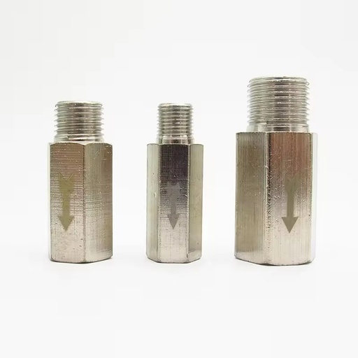 1/8\" 1/4\" 3/8\" 1/2\" BSP Male Female Brass Pneumatic Full Port One-Way Stop Check Valve for Air Water Oil Gas