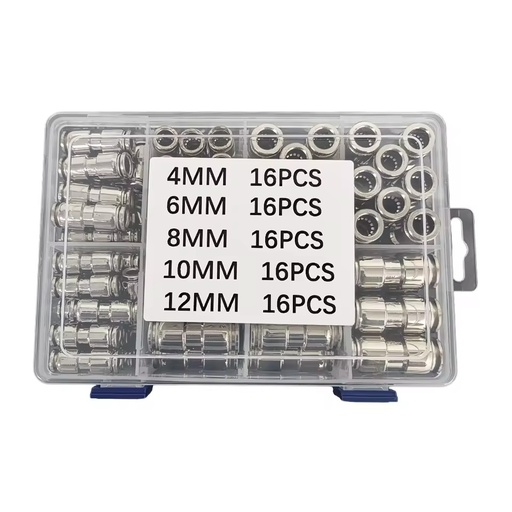 Professional 80-Piece Zinc Alloy Air Fittings Set: Straight Push-in Connectors for 4/6/8/10/12mm Tubing