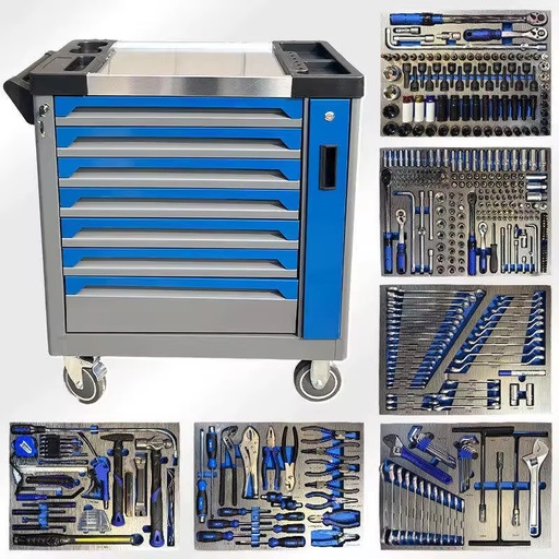 Mechanic Tool Cart Cabinet With 526pcs Tool Set Rolling Tool Storage Cabinet
