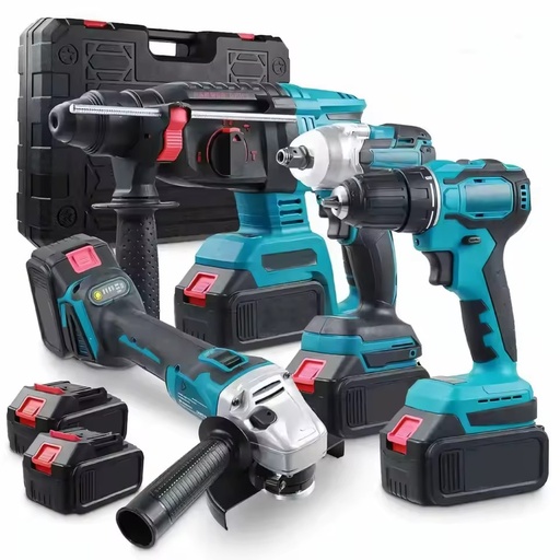 Multi-function Waterproof Hard Case Stainless Steel Electric Tools Set for Household Hardware Mechanic Electric Wrench