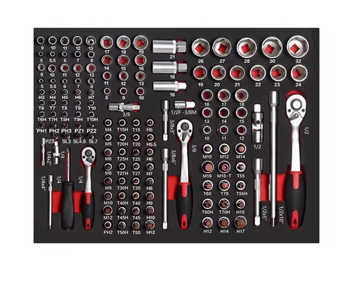 139pcs 1/4" 3/8 " 1/2" DR.Sockets Wrench Set Tool Box Set OEM Auto Repair Workshop Tool Set