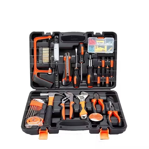 Wholesale OEM QY Brand 1 Set 100 in 1 Hardware Drill Woodworking Tool Box Set Hard Case 1 Year Warranty for Household Repair