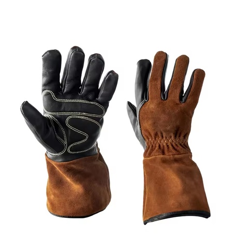 For 16 oz 14 Inch Fish Scale Texture Powder-Free Heat Resistant Palm Reinforced MIG Welding Gloves