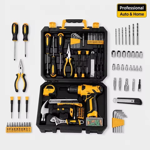 IFIXPRO 126 Piece General Tool Set with Carrying Case Socket Ratchet Wrench Screwdriver Pliers Hand Tools OEM Accepted