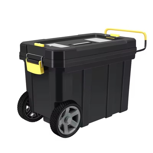 Airaj Large Portable Toolbox with Rolling Storage Wheels Electrician's Multifunctional Organizer Customizable OEM Plastic Case