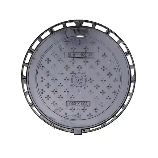 Ductile Iron Manhole Covers Forged Circular Cast Iron for Roads Sidewalks Premium Casting Services Black EN124 B125 Custom Sizes