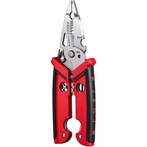 18-in-1 Upgraded Chrome Vanadium Steel Electrician Wire Stripping Pliers Labor-Saving Crimping Cutting Knife Multifunctional