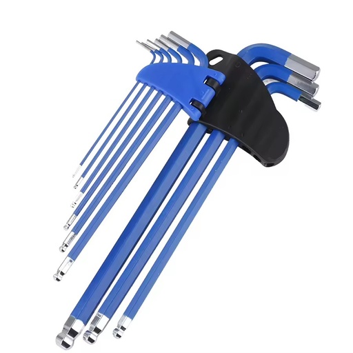DIY Grade Colorful L Type Allen Hex Key Wrench Set 1.5mm-10mm Metric Ball End Chrome Vanadium Steel 3-Year Warranty