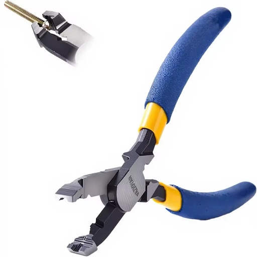 Multi-Function Chrome Vanadium Steel Crimping Screw Extractor Pliers Non-Slip for Stripped/Broken/Rusted Screws Wire Cutting
