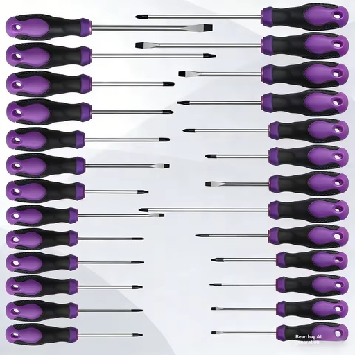 Industrial-grade Chrome Vanadium Steel Screwdriver Set Auto Repair Tool Kit Wrenches Storage Rack Complete Factory Tool Set