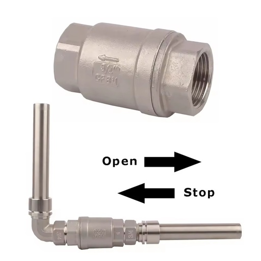 YOD OEM Pipe Couplings Plumbing Female Thread Non-Return Spring DN25 1/2'' 3/4''Inch NPT BSP Stainless Steel 304 316 Check Valve