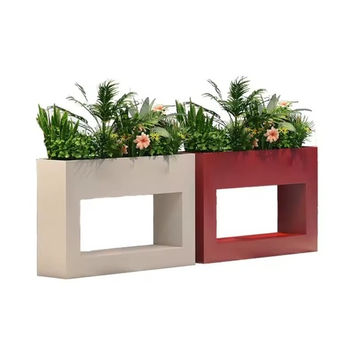 Hollow Tall Rectangular Planter Pots Large Outdoor with Wholesale Customized Logo
