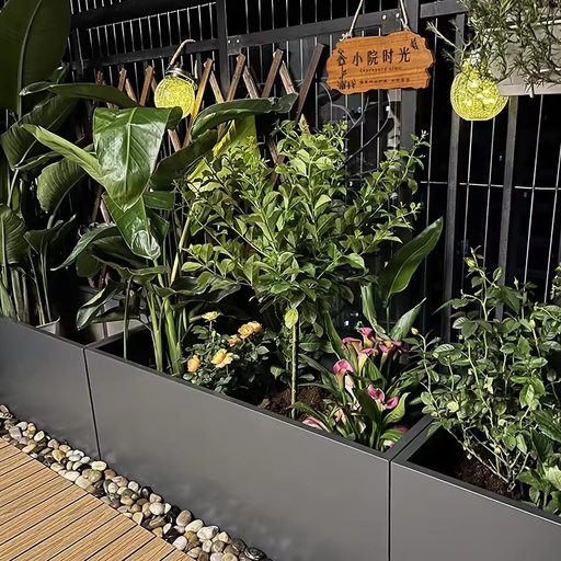 Maorong Customized Professional Giant Planter Stainless Steel Powder Coated Durable Indoor/Outdoor Flower Pot for Balcony Garden
