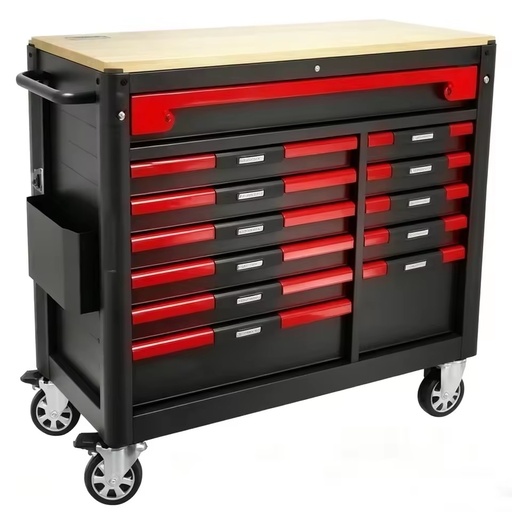 Heavy Duty 12 Drawers Rolling Tool Chest Workbench with 293PCS Complete Tool Set for Garage Workshop