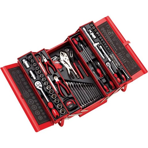Professional 90 Piece Tools Kit Cantilever Toolbox for Storing Tools More Reasonable
