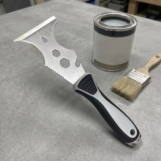 Bi-materials Handle Multi-purpose Carbon Steel DIY Grade Putty Knife with Ergonomic Grip High Quality Scraper 3-Year Warranty