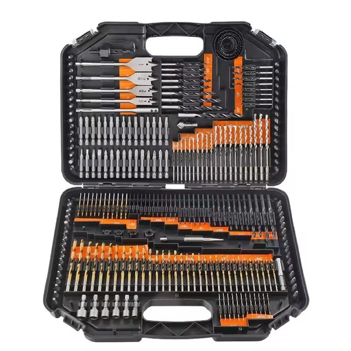 246pc SAE CRV Metal Twist Spade Professional Mechanical Tool Box OEM ODM Hi-Spec T10532 Drill Bits Nut Drivers Multi Bits