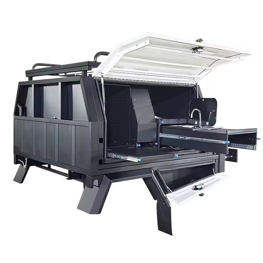 Premium Grade Aluminum Alloy Waterproof Ute Canopy and Bottom Tray Customized Lightweight Vehicle Case for Pickup/Truck/Camper