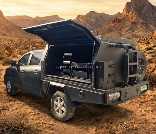 Canopy004 4x4 Powder Coated Aluminum Alloy Ute Tray Canopy Dual Cab Pickup Heavy Duty Storage Customizable Capacity