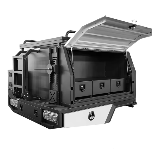 Custom Aluminum Ute Tray and Canopy Dual Cab 4x4 Pickup Truck Heavy Duty Storage System