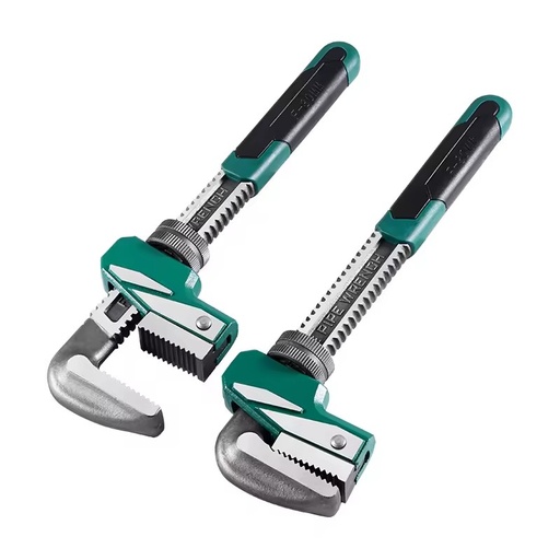 F Type Pipe Wrench 2 In Adjustable Jaw Chrome Vanadium Steel For Plumbing Repair