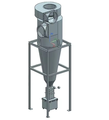 Cyclone Silica Powder Separator Mineral Separator air Classifier Industrial Cyclone air Separator