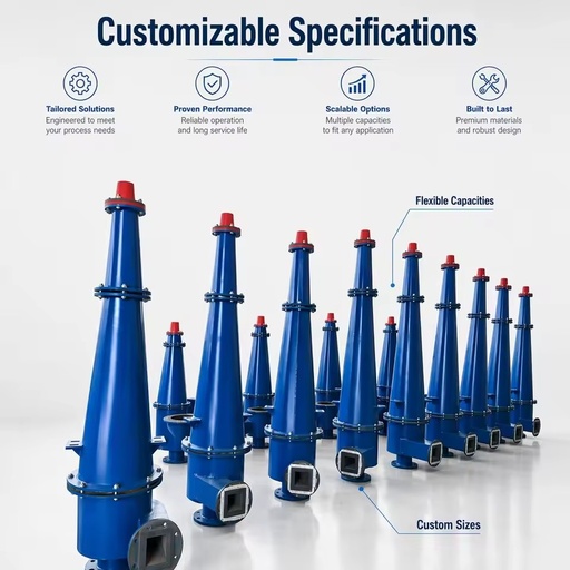 Customizable Large-capacity Liquid Cyclone Separators and Fine Particle Separation Equipment for Mineral Processing Plants
