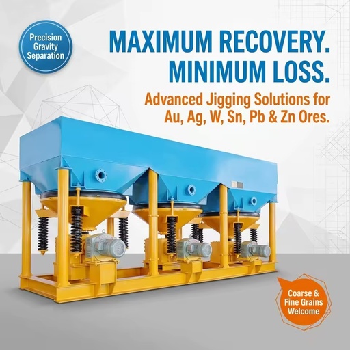 High Recovery Energy-saving Adjustable Stroke Mineral Separator Jigging Concentrator Barite Jig Concentrator
