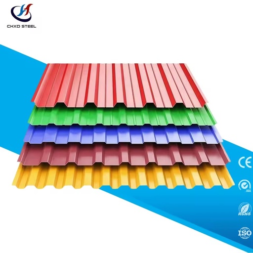 Color Coated PPGI Galvalume Steel EN Standard Anti Rust Custom Size Roofing Sheet for House Garage with Welding Bending Services