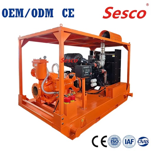 Portable High-pressure Open-air Oil Fracturing diesel Engine Water Pump Unit with Vacuum Self-priming Mine Pump