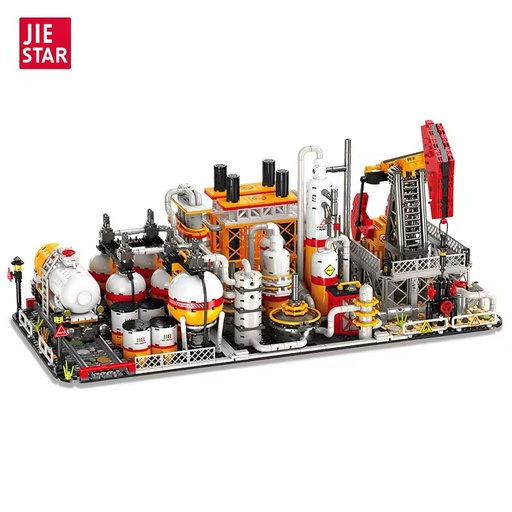 JJ9221 JJ9222 JJ9223 THE Oilfield Pumping Unit Model for Chemical Plant Building Blocks Bricks Toys Christmas Gift