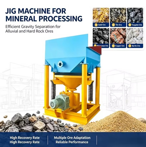 Gravity Separation Sawtooth Wave Jig Machine with Motor for Mineral Gold Tin Tungsten Ore Concentration 10-20t/h Capacity