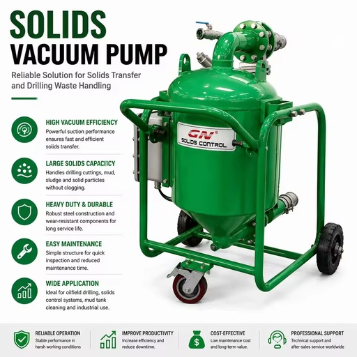 Oilfield Solids Control Equipment with Solids Vacuum Pump for Drilling Waste Management