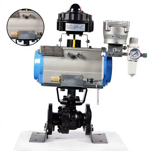 Valve Manufacturer High Pressure Pneumatic O-Type Shutoff Ball Valve 316 304 Stainless Steel Flanged Chemical Oil Gas Water OEM