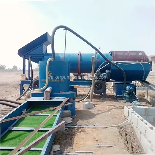 High Quality Mining Machinery Mineral Separator Alluvial Trommel Gold Washing Plant