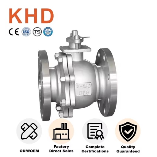Wholesale Industrial Ball Valves 304 Stainless Steel Ball Valves Custom Flange 4in Manual Ball Valves for Water Oil Gas