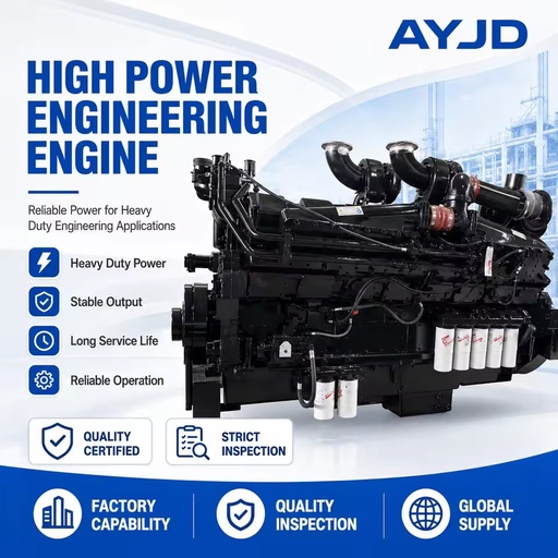 Heavy Duty EPA Certified KMS KTA50 V16 1760KW EPA Power Unit Diesel Engine for Large Scale Engineering Construction Machinery