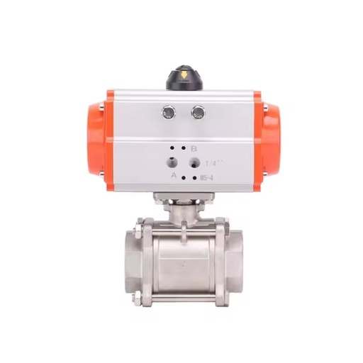 Factory Spring Return Pneumatic Actuator Stainless Steel 316 Threaded Wafer Connection Ball Valve OEM IP65 Air Actuated