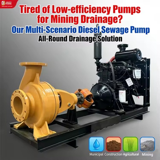 Factory Hot Selling Water Pumping Machine Unit Diesel Sewage Pump W/ Engine Sea Drainage Pump for Emergency Construction