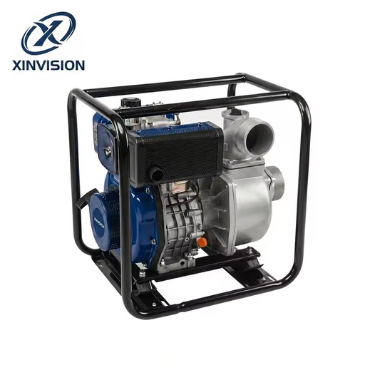 6HP 4 Inch Diesel Water Pump 178F Engine 296cc 96m3/h Massive Flow 30m Head Self-Priming Pumping Machine for Farm Irrigation